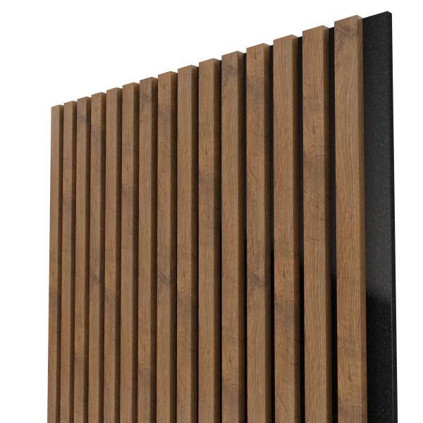 WALL CONCEPT akustický panel Dub Livingstone tabákový, 2750x615x21 mm