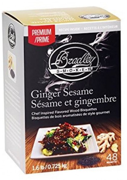 Premium Ginger Sesame 48 ks - Brikety udící Bradley Smoker